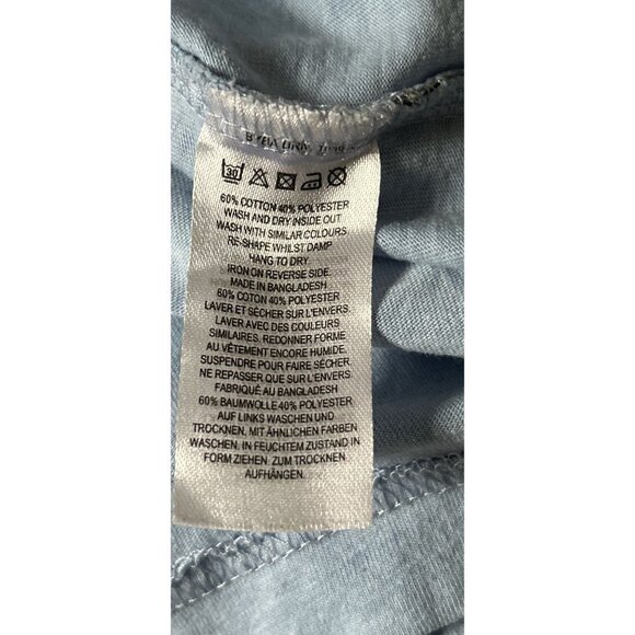 Women's Small French Connection Pale Blue Cotton t-shirt - Picture 5 of 7